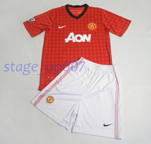 MANCHESTER UNITED/マンチェスター・ユナイテッド／12-13ホームレプリカユニフォーム上下セット-Nike/sizeインポートXL-（美品）／管LPY