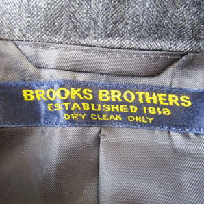 BROOKS BROTHERS ブルックスブラザーズ ウール スーツ セットアップ テーラードジャケット スラックス パンツ グレー 日本製の画像4