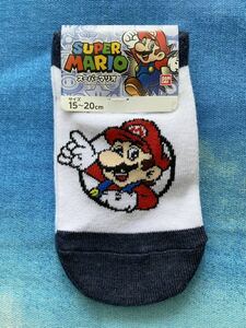 即決★新品15～20㎝　スーパーマリオ　スニーカーソックス　マリオ　靴下　ショートソックス　アンクル丈ソックス　SUPERMARIO