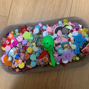 A120★即購入可!120g超 デコパーツ類アソート大量セット プラスチックパーツ レア素材まとめ売り
