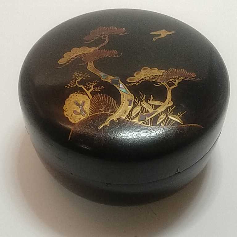 ヤフオク! -蒔絵 硯箱 江戸の中古品・新品・未使用品一覧 新規上場商品 西H4-0704④ 江戸初期 蒔絵硯箱、硯石 直径15.7cm 漆芸