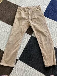 80s USA製 Levi's 519 1532 コーデュロイパンツ W34 ベージュ 42TARON ストレート リーバイス ジーンズ 　サーフスタイル