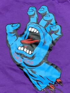 定番　SANTACRUZ サンタクルーズ スクリーミングハンド Tシャツ 紫x青 Mサイズ 新品　 ジムフィリップス JIM PHILLIPS
