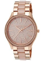 MICHAEL KORS[マイケルコース] Slim Runway スリムランウェイ ピンクベージュ クリスタル レディース 腕時計 mk4288_画像3