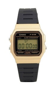 [メール便]デジタル ラバーバンド ブラック/ゴールド 時計 カシオ CASIO チープカシオ チプカシ f91wm-9a f-91wm-9a