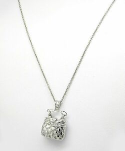 [メール便]ステアリングシルバー Sterling Silver Cubic Zirconia Bag バッグ m945127 レディース ネックレス