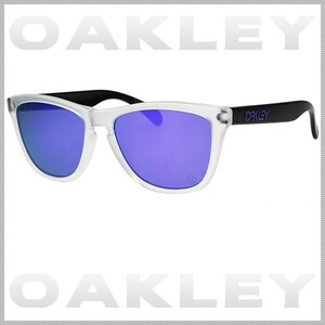 OAKLEY オークリー 24-419 FROGSKINS HERITAGE COLLECTION フロッグスキン マットクリア×バイオレット イリジウム サングラス∵