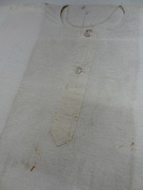 L ビンテージ 30S 40S 霜降り 無地 ヘンリーネック コットン アンダーウェアー Tシャツ 半袖 陶器 ボタン グレー 生成り 灰 白 スタンプ 色_画像3