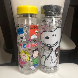 キャラクタークリアボトルウォーターボトル水筒スヌーピ2本セット