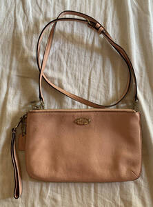 コーチ COACH ピンク ショルダーバッグ レザー 高級モデル ポーチ