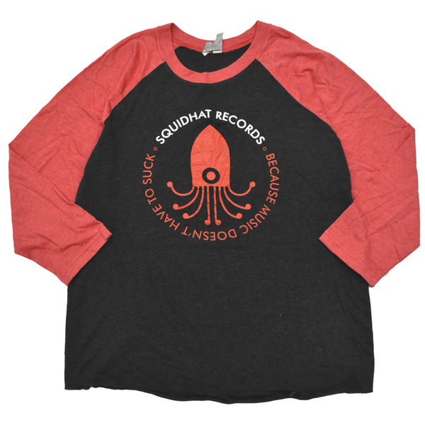 USA ミュージックレーベル squidhat records ラグラン Tシャツ L