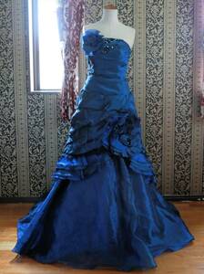  small size Couture high class wedding dress 5 number 7 number 9 number XS~M size * royal blue color dress * long train blue 