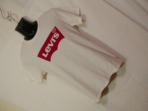 sue465 Levi's リーバイス 半袖 Tシャツ ホワイト ■ フロント ロゴプリント ■ クルーネック コットン100 Sサイズ