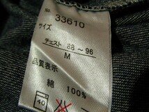 sue425 Nylaus Jeans メンズ 長袖 ■ デニムシャツ ■ インディゴブルー 胸ポケット 無地 コットンシャツ ワークシャツ Mサイズ_画像9