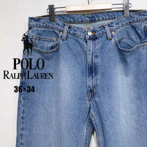 90*S POLO RALPH LAUREN JEANS COMPANY Polo Ralph Lauren джинсы Denim W36 L34 5 карман брюки распорка бок десятая часть ....