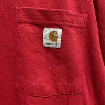 送料無料☆ ☆Carhartt☆カーハート☆ポケットTシャツ☆ポケT☆XL☆赤☆ストリート☆_画像2