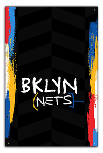 BBB03-バスキア Basquiat ブルックリン ネッツ Brooklyn nets city コラボレーション ヴィンテージ メタルプレート plate ブリキ板 模写