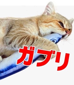 猫キックけりぐるみ 30センチのビッグサイズ 3D印刷クッション キャットニップ付き★抱き枕 魚 おもちゃ おもしろい★秋刀魚 さんま サンマ