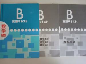 夏期テキストB　中3年 数学　解答と解説　夏休み　塾教材　講習準備テスト　単元確認テスト　講習完成テスト　【即決】