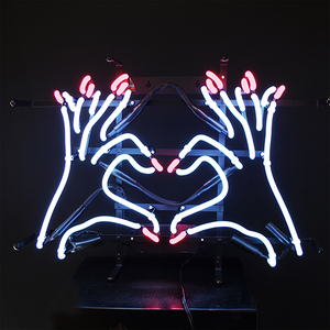  neon autograph [HEART HAND]/ signboard neon neon tube BAR bar store / american miscellaneous goods garage 