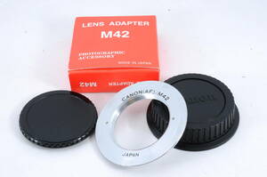 キャノン CANON EOS レンズアダプター M42 変換 カメラアクセサリー 箱付 管Q1340