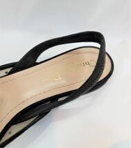 【新品】DIOR クリスチャンディオール　ドット チュール リボン　サンダル　36　黒　KCB399PMSS14U_画像5