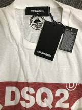 本物 新品 DSQUARED2 ディースクエアード 半袖ロゴプリントTシャツ S74GD0596 白 XL_画像3