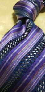 [ unused ] import necktie MISSONI Missoni color navy blue, purple [ commodity number 1530]