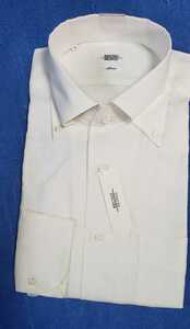 【新品】BRUNO FILLGLI 麻100％ ワイシャツ カラー 白 首38.袖首から80 サイズM【商品番号1630】
