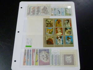 21MI P N9 dog stamp world each country resoto* other cat stamp etc. . total 20 kind +9 sheets block unused 