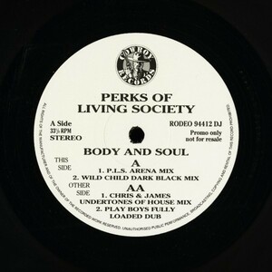 試聴 Perks Of Living Society - Body And Soul [12inch] Cowboy Records UK 1994 House