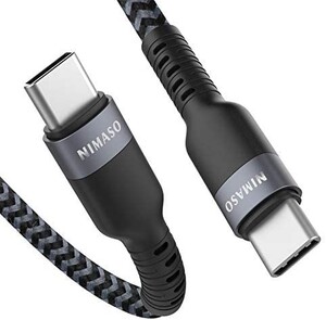 Nimaso USB-C Type c to Type c 超高耐久ケーブル USB3.0 PD対応 60W/3A急速充電 1M