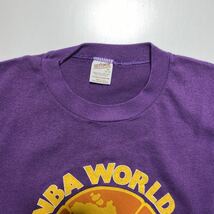 【M】80s Sportswear LAKERS NBA Print Tee 80年代 スポーツウェア レイカーズ エヌビーエー プリント Tシャツ 半袖Tシャツ USA製 G804_画像3