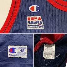 【48】90s Champion USA Dream Team O'NEAL 90年代 チャンピオン USA ドリームチーム オニール バスケットボール ユニフォーム G865_画像6