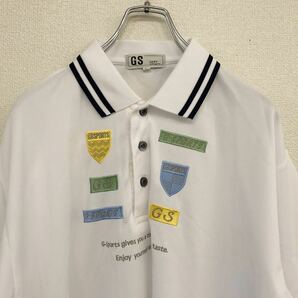 GS GARY SPORTS 半袖ゴルフシャツ ポロシャツ メンズ 2Lサイズ ホワイト 日本製 春夏モデル ビッグサイズの画像3