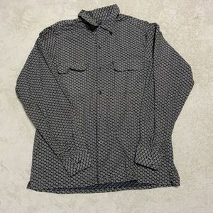 BLUE LABEL UNITED ARROWS　ブルーレーベル　長袖　総柄シャツ　デザインシャツ　メンズ　Mサイズ　古着