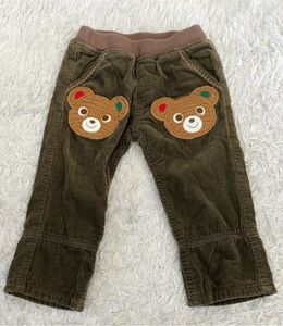 MIKIHOUSE Miki House вельвет брюки хаки 80 размер для мужчин и женщин Kids ребенок одежда стандартный pchi-