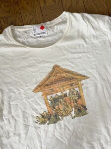 IKIJI 和柄　江戸時代　半袖Tシャツ　サイズ不明　メンズ　Lサイズ相当 古着　japan