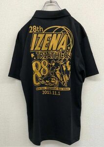 [ превосходный товар ] 2015.. название триатлон IZENA TRAIATHLON рубашка-поло с коротким рукавом мужской M размер черный не продается 