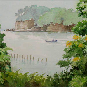 【絵画】「出漁の朝」 水彩画