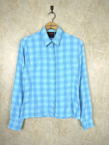 Mammut Alessandria Women's Shirt long* lady's S size / light blue / check / long sleeve shirt / long sleeve / outdoor / trekking / Mammut 