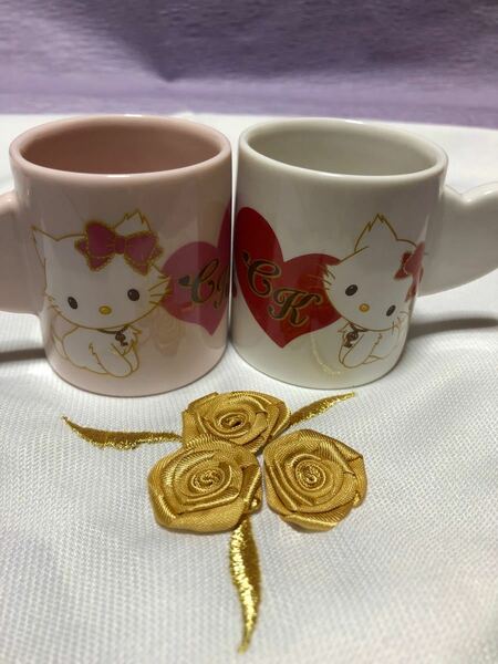 Sanrioチャーミーキティデミカップ、ホワイト&ピンク