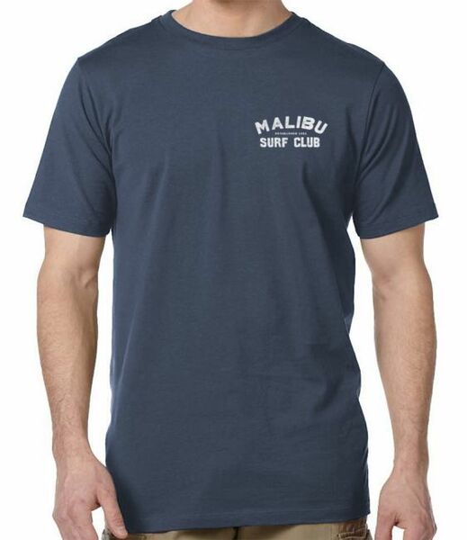 ●送料無料●大きいサイズ　Malibu Shirts　 Malibu Surf Club　半袖TEE　(スレートブルー)【USサイズ/XXL】