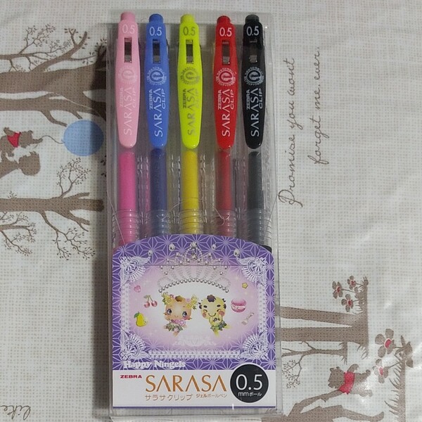 Happy Ningels ボールペン5色セット(SARASAクリップ)