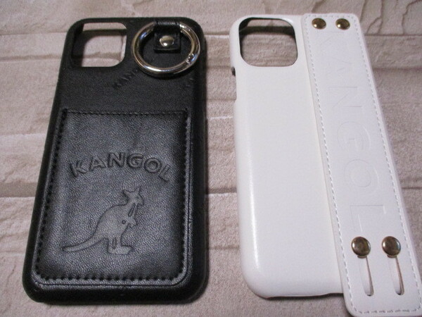 激安即決 送料無料★2個セット KANGOL iPhone11 Pro アイフォン スマホ 携帯 背面 ケース カバー カンゴール 黒 ブラック 白 ホワイト AD-5