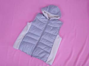 adabat Adabat with a hood . down vest light gray white almost new goods 