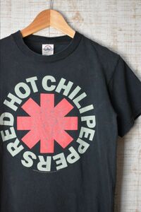 ☆US古着 RED HOT CHILIPEPPERS レッドホットチリペッパーズ レッチリ バンドTシャツ プリント ブラック黒【S】コットン　　　　　◆3047◆