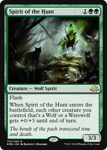 狩りの精霊/Spirit of the Hunt [EMN] 異界月 MTG 英語 170 H0.5Y1.5