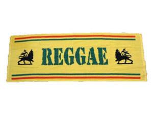 【送料無料】レゲエタオル YELLOW REGGAE 日本製レゲエタオル ジャマイカ 野外フェス ダンス イベント スポーツタオル　訳アリ値下げ