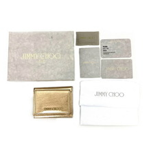 ジミーチュウ 三つ折り財布 ゴールド NAIMA ETZ 173 コンパクト レザー 中古 JIMMY CHOO_画像10